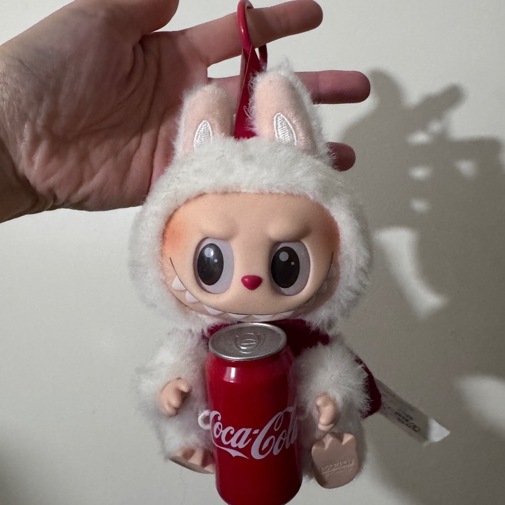Popmart Coca‑Cola Labubu Plush Keychain AUTHENTIC